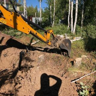 Расчистка участка с применением автовышки, Усовка